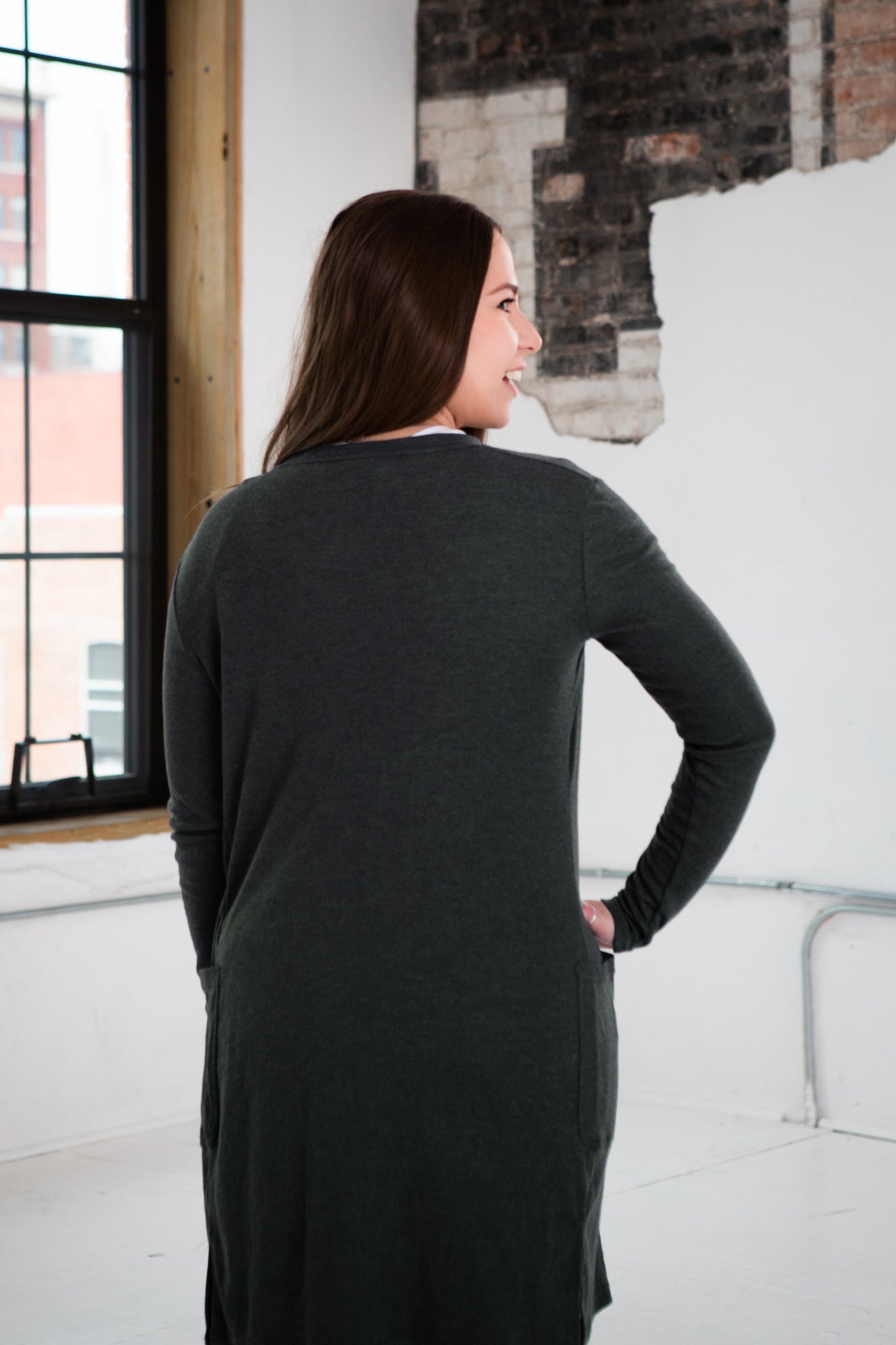 Ladies Sassy Eco-Triblend Rib Cardigan