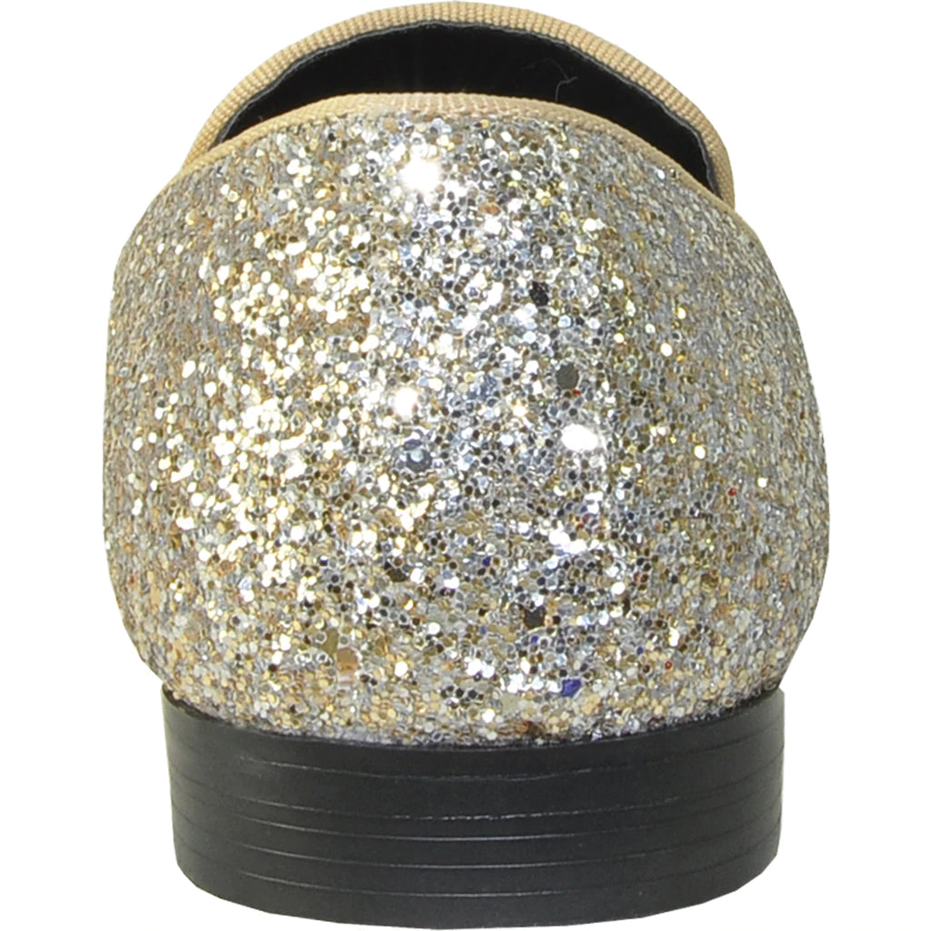 "Bravo" Gold Glitter Tuxedo & Prom Shoes