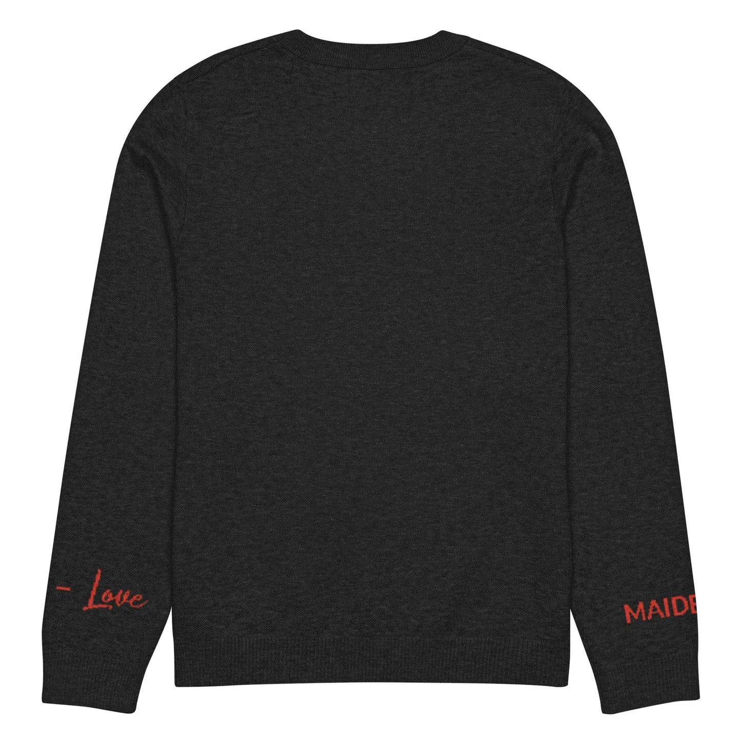 Sassy Knitted Heart crew neck sweater Black