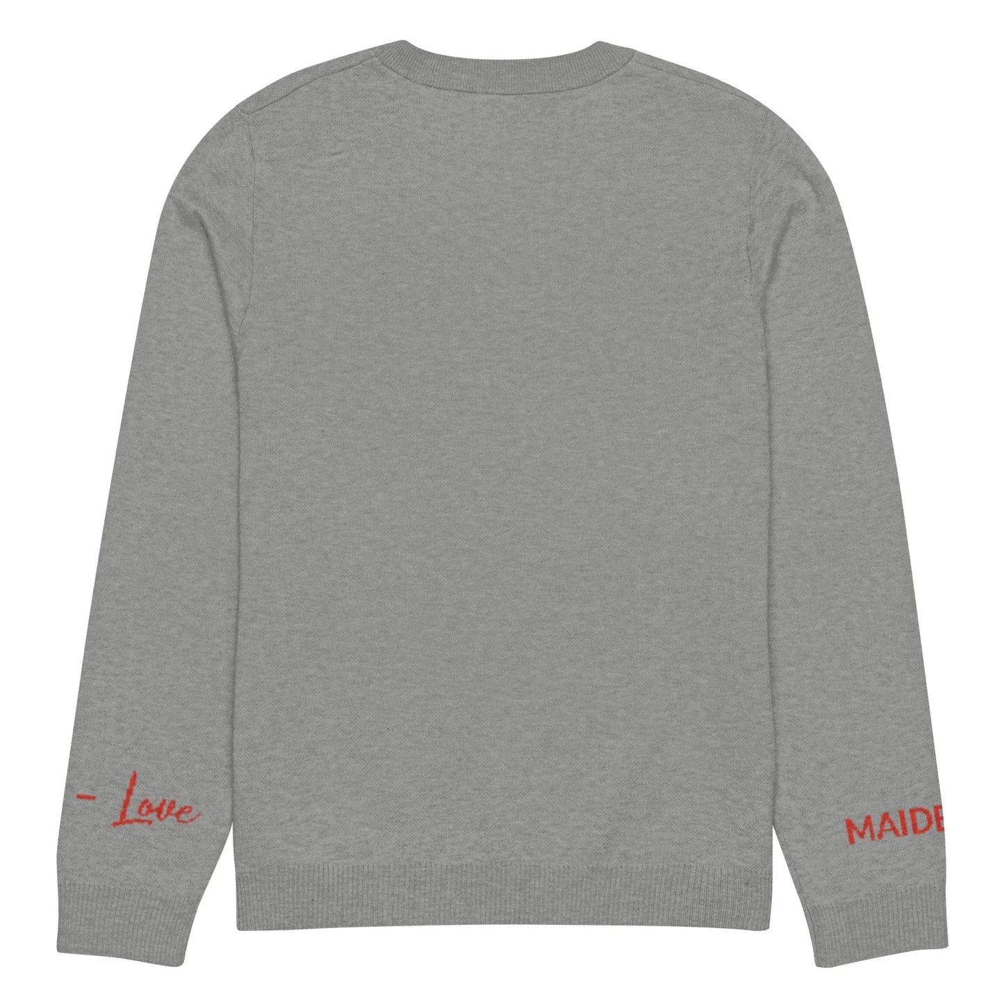 Sassy Knitted Heart crew neck sweater GREY