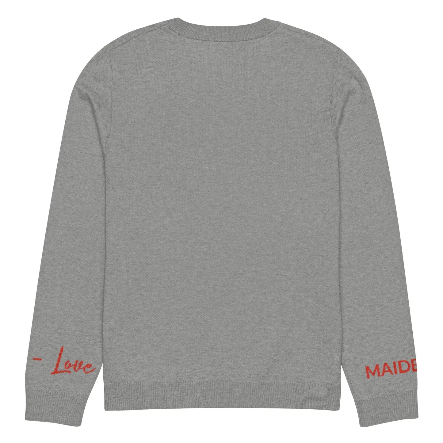 Sassy Knitted Heart crew neck sweater GREY